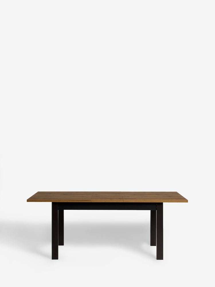 Dark Bronx Oak Effect Rectangle 6 to 8 Seater Extending Dining Table - Image 9 of 9