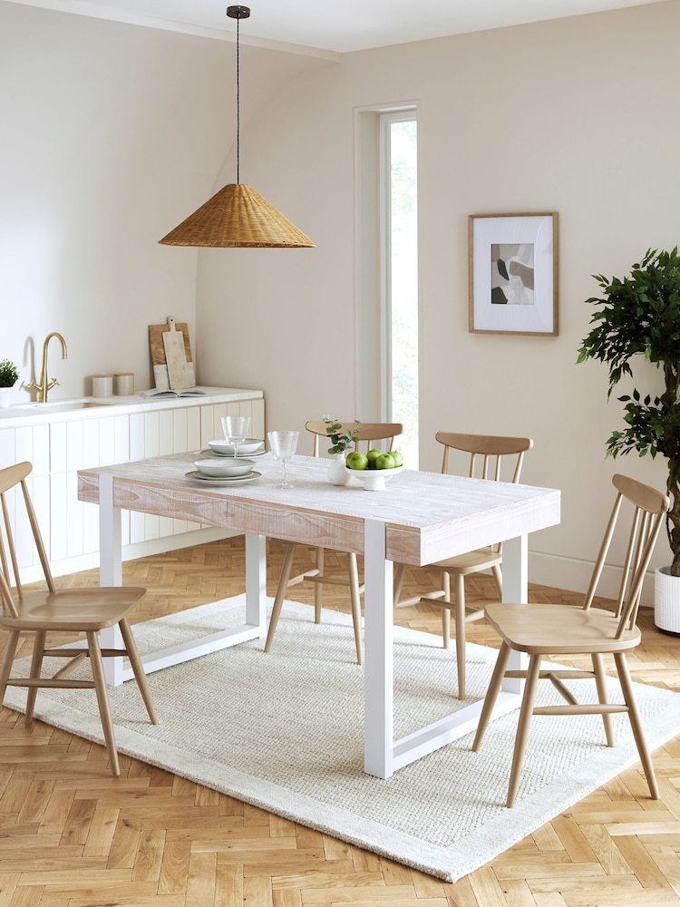 White Jefferson Pine Dining Table - Image 1 of 9