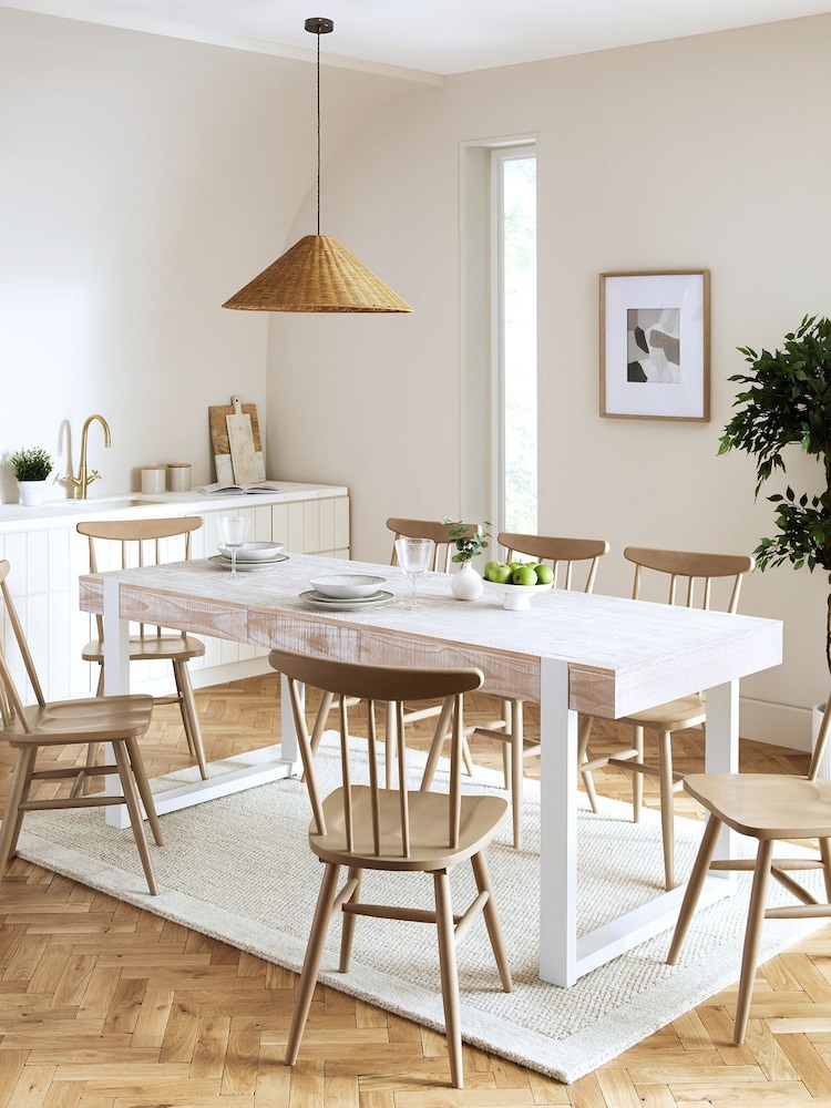 White Jefferson Pine Dining Table - Image 2 of 9