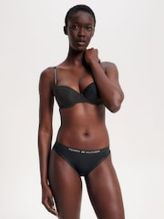 Tommy Hilfiger Black Tonal Logo Lace Bikini Briefs - Image 3 of 4
