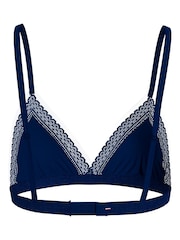 Tommy Hilfiger Tonal Logo Lace Unlined Triangle Bralette - Изображение 6 из 9