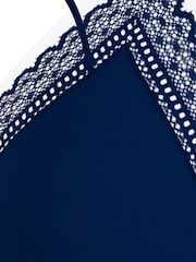 Tommy Hilfiger Tonal Logo Lace Unlined Triangle Bralette - Изображение 9 из 9