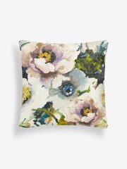 Mauve Purple 50 x 50cm Modern Peony Printed Cushion - Image 4 of 6