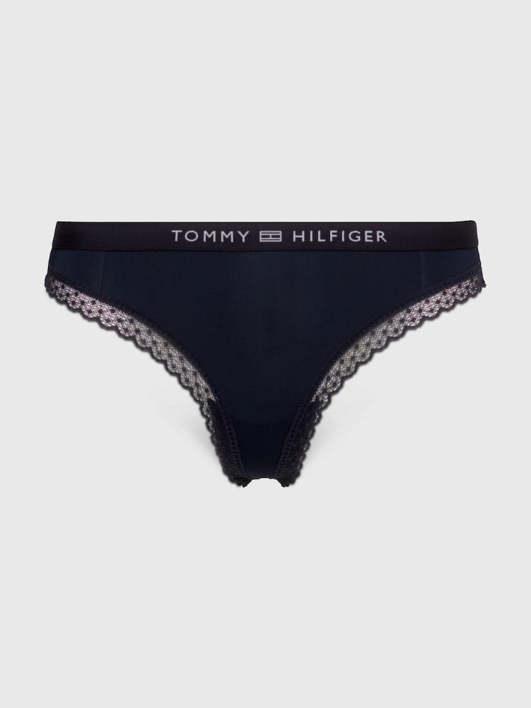 Tanga din dantela cu logo tonal Tommy Hilfiger - Image 4 of 4