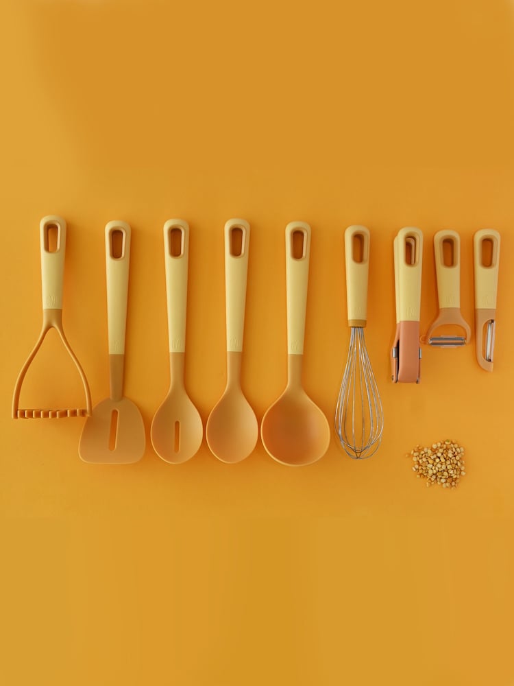 eKu Set of 9 Yellow Kitchen Utensils - Image 2 of 3