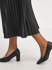 JD Williams Black Soft Super Comfort Flexible Court Shoes In Wide Fit - Image 3 of 7