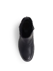 Pavers Black Pavers Chunky Buckle Detail Black Ankle Boots - Image 3 of 5