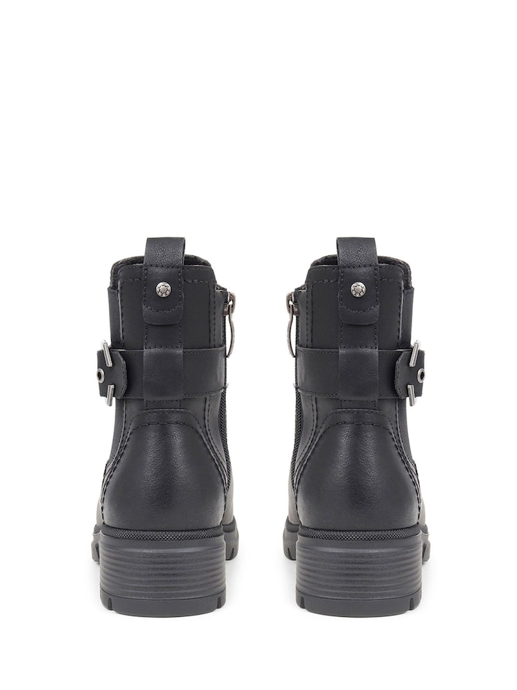 Pavers Black Pavers Chunky Buckle Detail Black Ankle Boots - Image 5 of 5