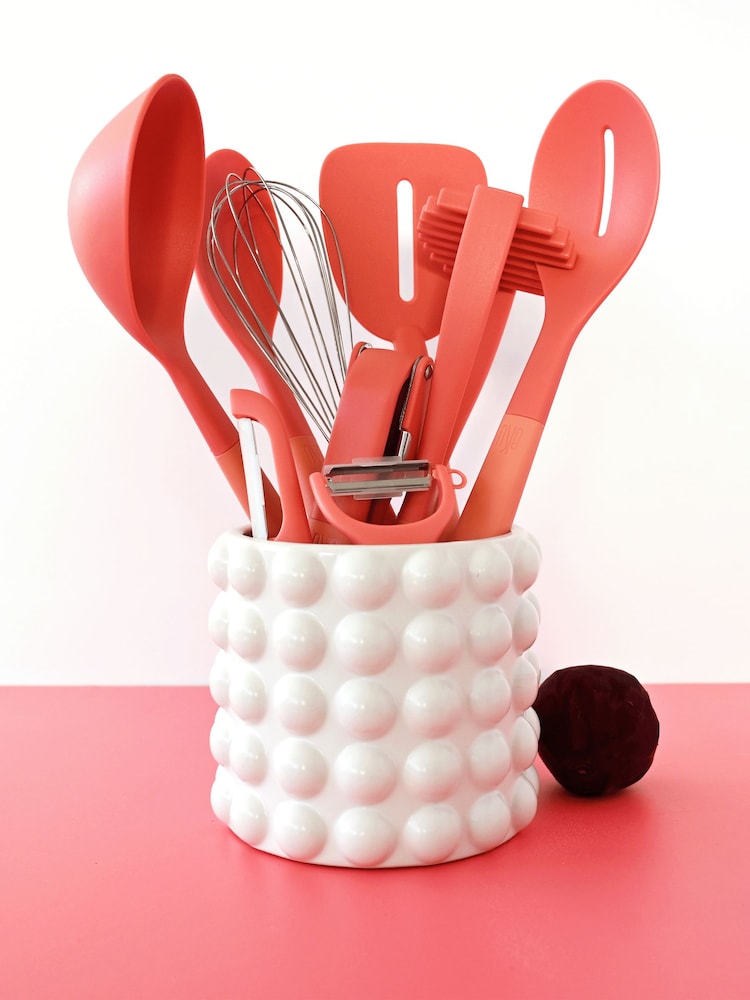 eKu Set of 9 Pink Kitchen Utensils - Image 1 of 2 eKu Set of 9 Pink Kitchen Utensils - Image 1 of 2
