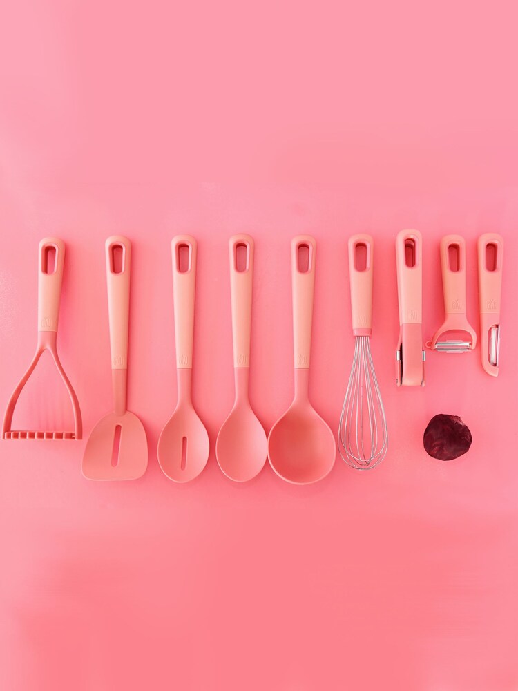 eKu Set of 9 Pink Kitchen Utensils - Image 2 of 2 eKu Set of 9 Pink Kitchen Utensils - Image 2 of 2