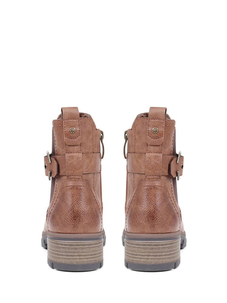 חום - Jones Bootmaker Relife מאת Pavers Chunky Buckle Detail מגפונים חומים - Image 3 of 5