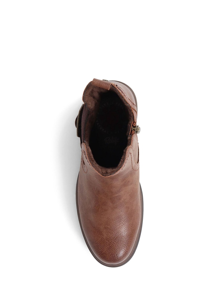 חום - Jones Bootmaker Relife מאת Pavers Chunky Buckle Detail מגפונים חומים - Image 4 of 5