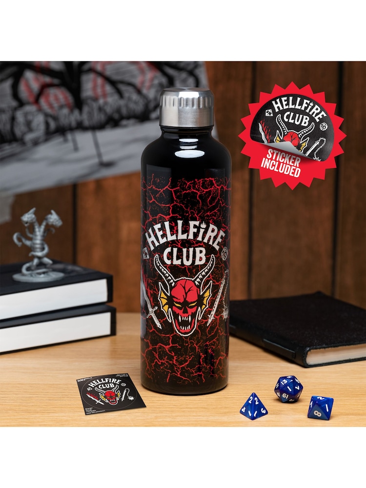 Stranger Things Hellfire Club Metal Water Bottle - Image 1 of 2