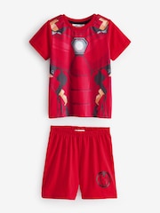 Vanilla Underground Red Boys Marvel Iron Man Short 100% Cotton Pyjamas - Image 2 of 7
