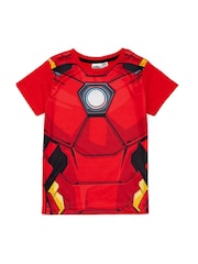 Vanilla Underground Red Boys Marvel Iron Man Short 100% Cotton Pyjamas - Image 3 of 7