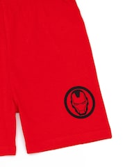 Vanilla Underground Red Boys Marvel Iron Man Short 100% Cotton Pyjamas - Image 5 of 7