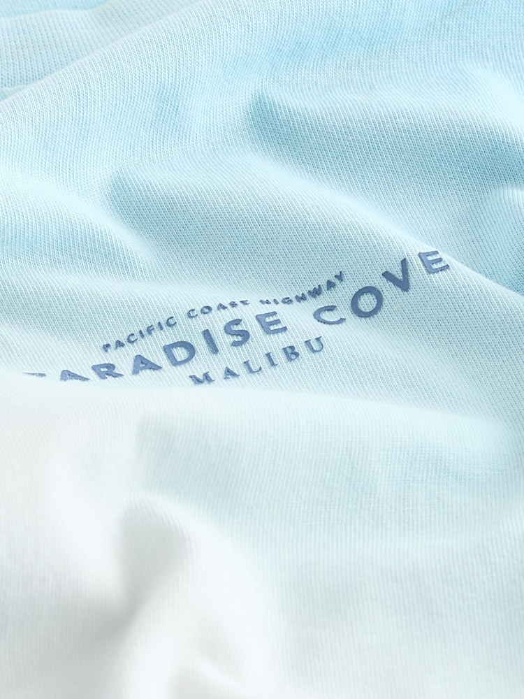 Blue Diagonal 100% Cotton Dip Dye T-Shirt - Image 7 of 7 Blue Diagonal 100% Cotton Dip Dye T-Shirt - Image 7 of 7
