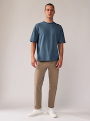 Blue Relaxed Fit Textured T-Shirt - Image 3 of 7