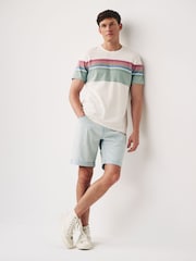 Ecru/Pastel Block 100% Cotton T-Shirt - Image 2 of 6