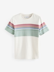 Ecru/Pastel Block 100% Cotton T-Shirt - Image 4 of 6