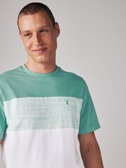 Sage Green Regular Fit Block 100% Cotton T-Shirt - Image 4 of 7