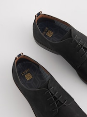 Black Leather Smart Casual Derby Shoes - Image 6 of 7