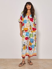 Apricot Cream Colourful Sketch Print Top - Image 1 of 4