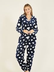 Yumi Blue Heart Super Soft All-In-One With Pockets - Image 1 of 6
