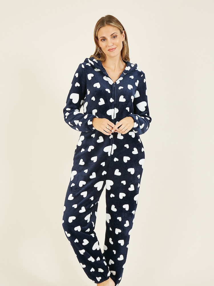 Yumi Blue Heart Super Soft All-In-One With Pockets - Image 1 of 6
