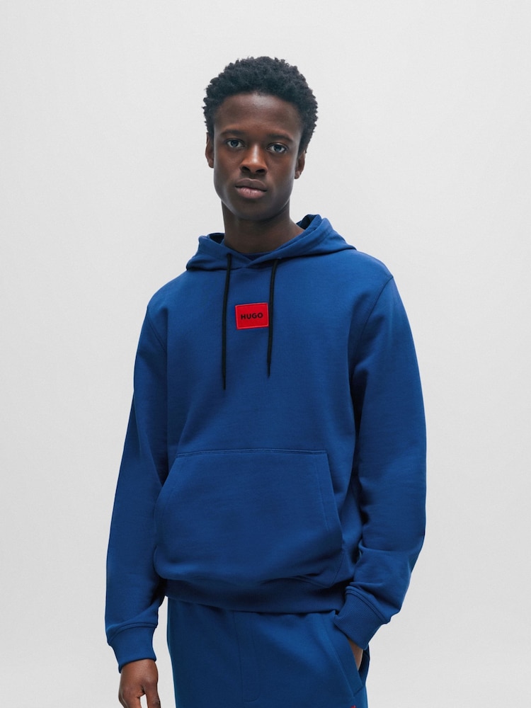 HUGO Box Logo Cotton Terry Hoodie - Image 1 of 5