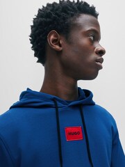 HUGO Box Logo Cotton Terry Hoodie - Image 4 of 5