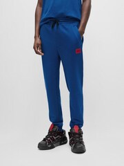 داكن أسود - HUGO 100% Cotton Logo Cuffed Joggers - صورة 1 من 6