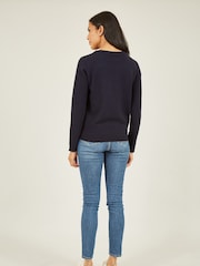 Yumi Blue Sloth Christmas Jumper - Image 2 of 5