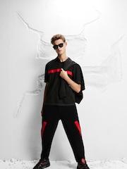 HUGO Black Cotton-Blend Polo Shirt - Image 2 of 8