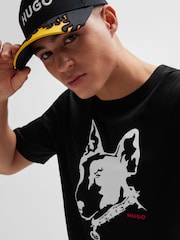 HUGO Dog Graphic Print Regular Fit T-Shirt - Image 4 of 5