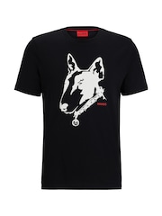 HUGO Dog Graphic Print Regular Fit T-Shirt - Image 5 of 5