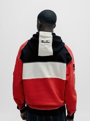 HUGO Red/Black Racing Inspired Logo Relaxed Fit Hoodie - Image 2 of 5