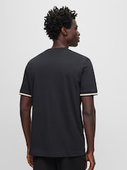 BOSS Black 100% Cotton Jersey Signature Stripe T-Shirt - Image 2 of 5