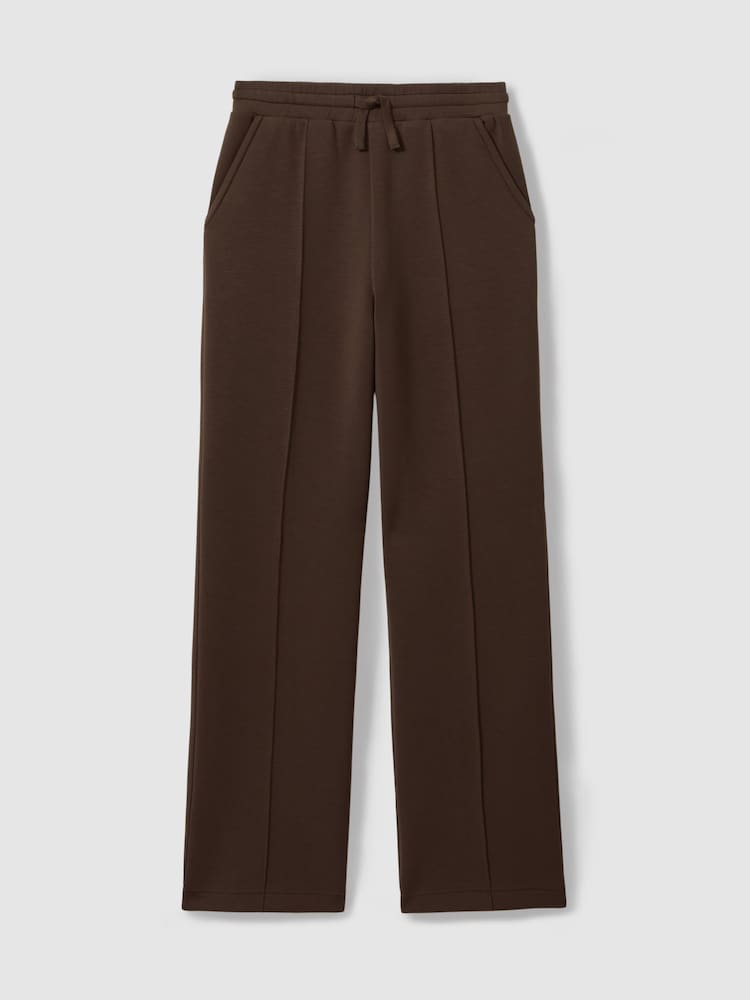 Reiss Chocolate Bernie Wide Leg Joggers - Image 2 of 6