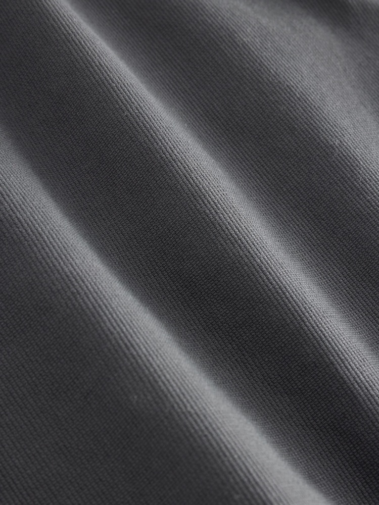 Charcoal Grey Straight Fit Belted Textured 5 Pocket Trousers - Image 11 of 11