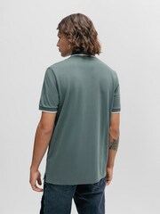 HUGO Cotton-Piqué Slim-Fit Polo Shirt With Logo Label - Image 2 of 5