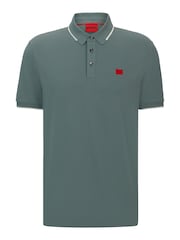 HUGO Cotton-Piqué Slim-Fit Polo Shirt With Logo Label - Image 5 of 5