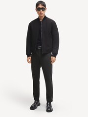 BOSS Black V-Neck 100% Cotton Embroidered Logo Sweater - Image 3 of 5