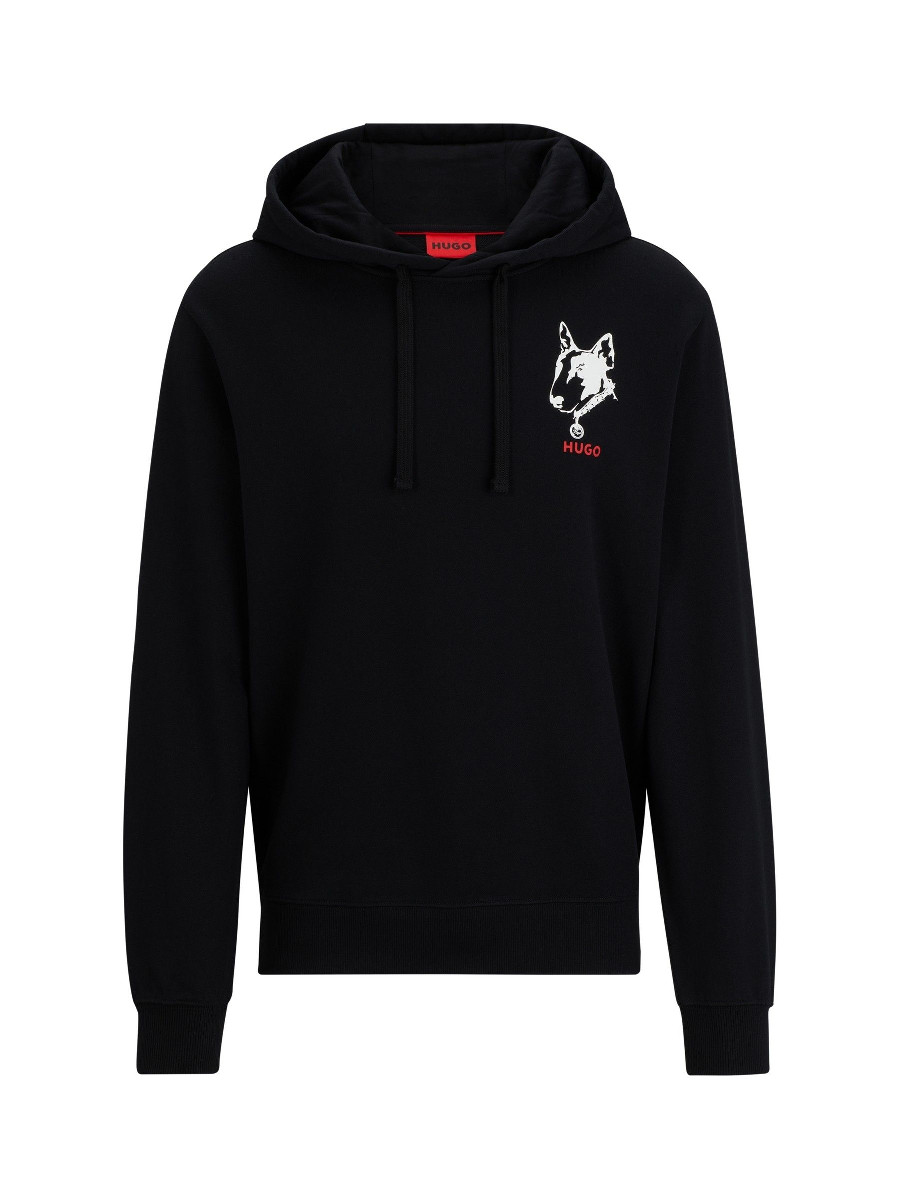 Buy HUGO Black Dog Graphic Relaxed Fit Hoodie from Next Luxembourg