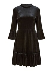 Mela Black Velvet High Neck Skater Dress - Image 4 of 4
