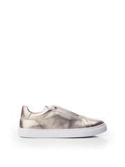 Moda in Pelle Bencina Slip On White Trainers with Elastic - Image 1 of 4