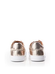 Moda in Pelle Bencina Slip On White Trainers with Elastic - Image 3 of 4