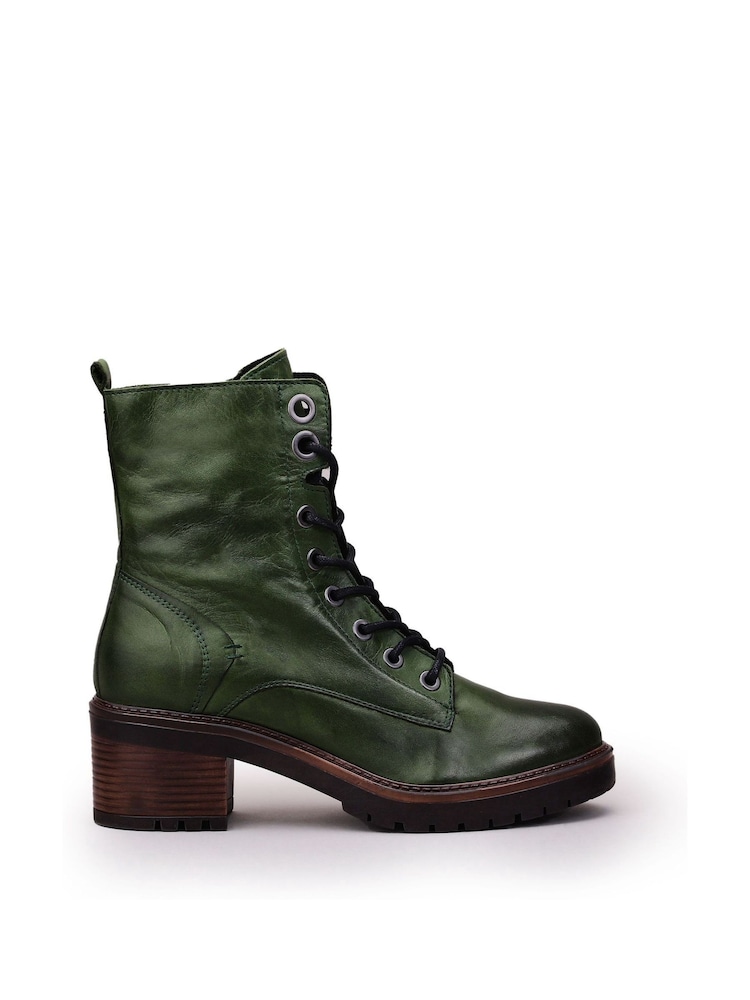 Moda In Pelle Bellzie Lace Up Leather Ankle Boots - Image 2 of 5