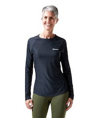 Berghaus Black 24/7 Womens Crew Long Sleeve Tech T-Shirt - Image 1 of 15