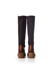 Moda in Pelle Harpette Crepe Wedge Long Side Zip Boots - Image 3 of 4